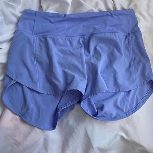 Lululemon Hydrangea Blue Speed Up Shorts